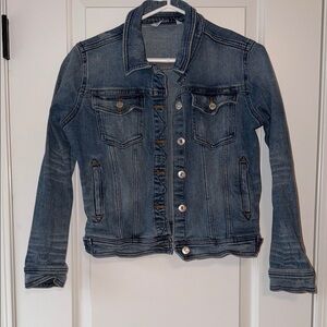 Zara Blue Denim Jacket - Faded Indigo Back View